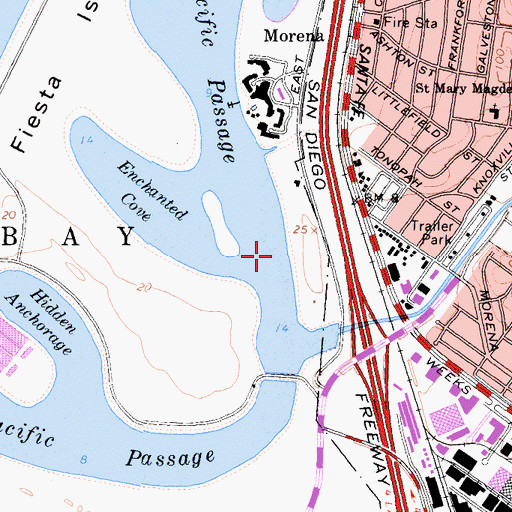 Topographic Map of Pacific Passage, CA