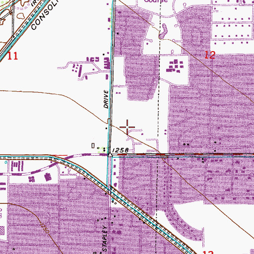 Topographic Map of Woodridge Lakes, AZ