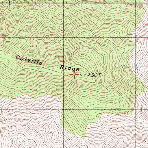 Topographic Map of Coville Ridge, CA