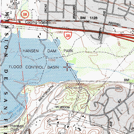 Topographic Map of Big Tujunga Creek, CA