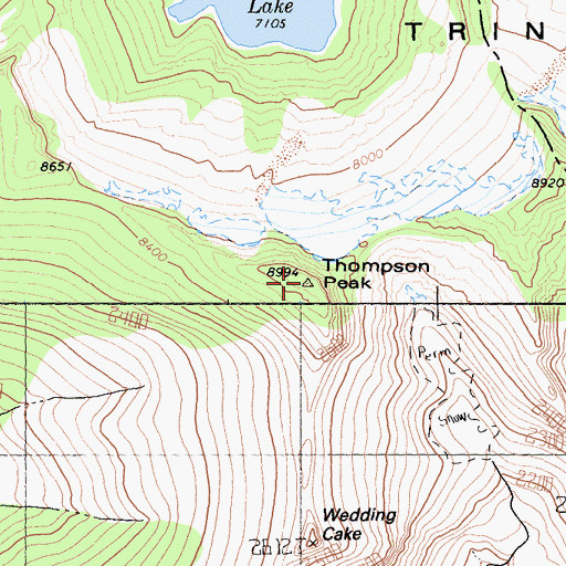 Topographic Map of Coast Ranges, CA