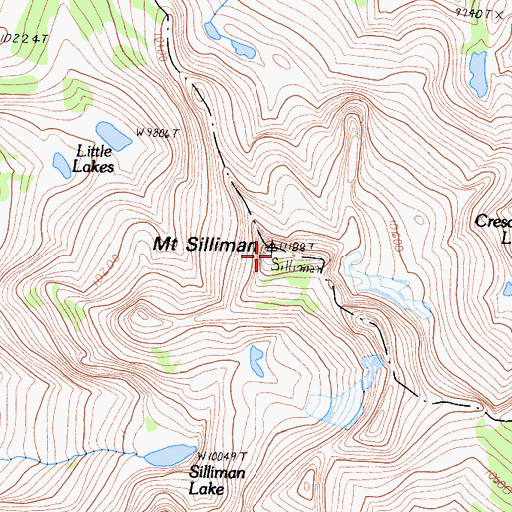 Topographic Map of Silliman Crest, CA