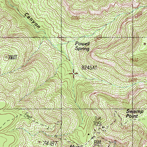 Topographic Map of Castle Canyon, AZ
