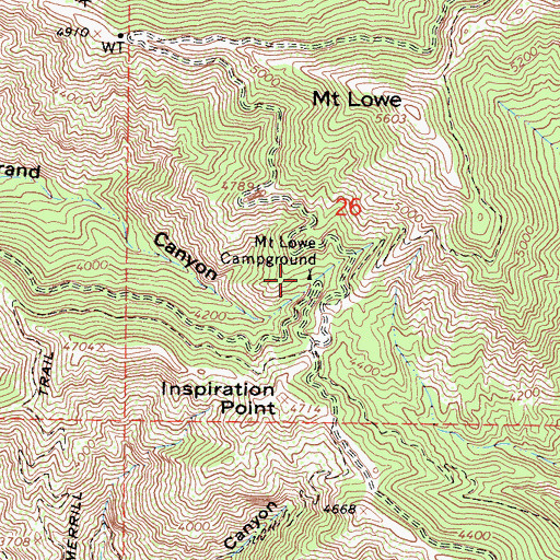 Topographic Map of Crystal Spring (historical), CA