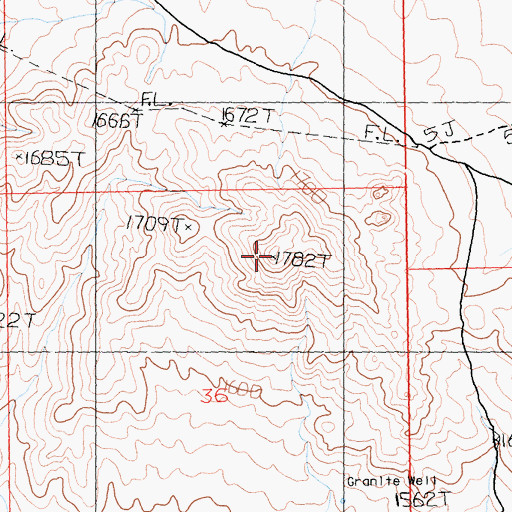Topographic Map of Little Thorne Mountains, CA
