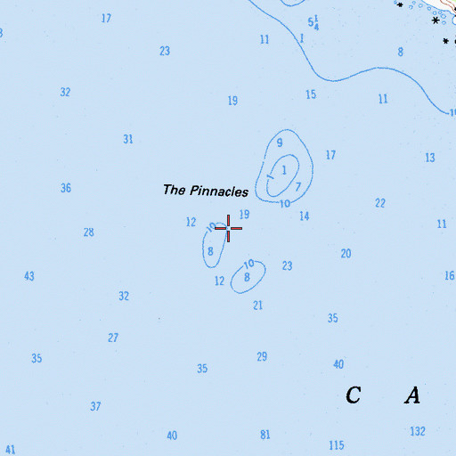 Topographic Map of The Pinnacles, CA