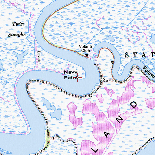 Topographic Map of Navy Point, CA