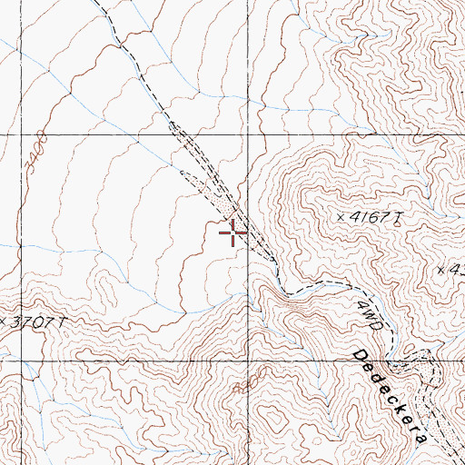 Topographic Map of Dedeckera Canyon, CA