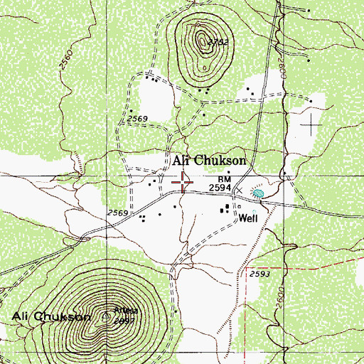 Topographic Map of Ali Chukson, AZ