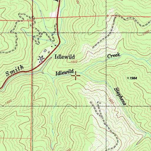 Topographic Map of Stephens Creek, CA