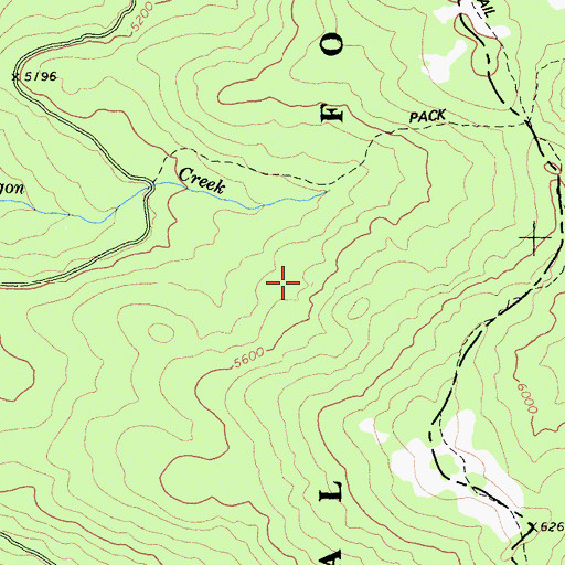 Topographic Map of Crogan Hole, CA