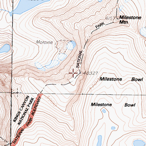 Topographic Map of Centennial Peak, CA