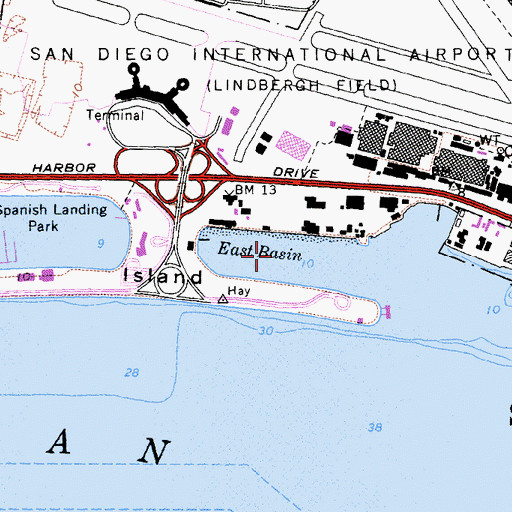 Topographic Map of East Basin, CA