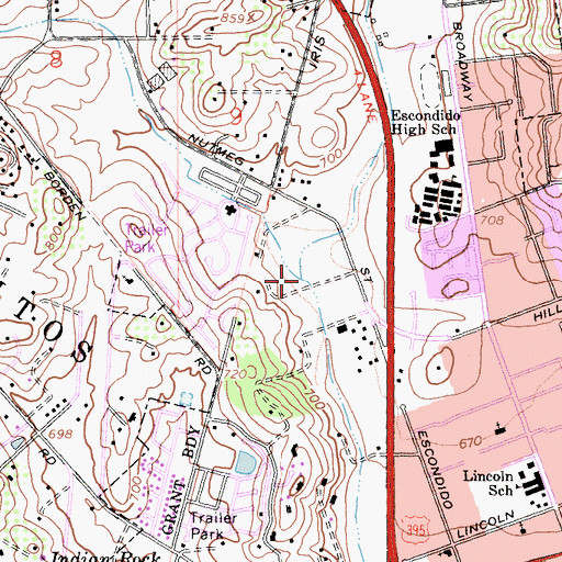 Topographic Map of Arroyo Poco, CA