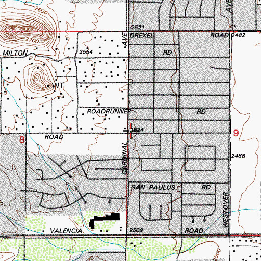 Topographic Map of Drexel Heights, AZ