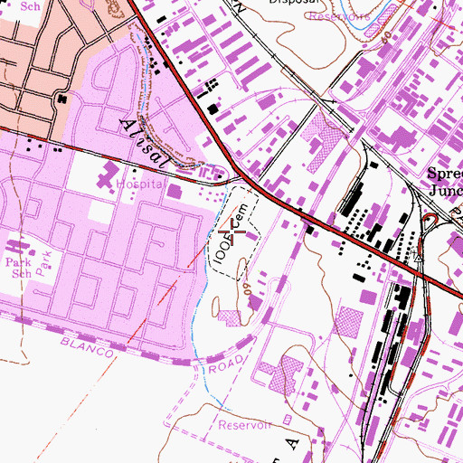Topographic Map of Independent Order of Odd Fellows Cemetery, CA