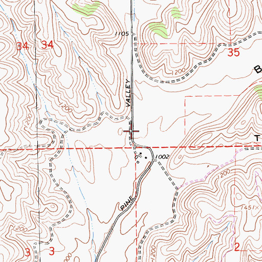 Topographic Map of Blair Canyon, CA
