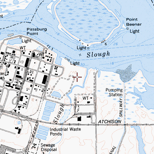 Topographic Map of Dowest Slough, CA