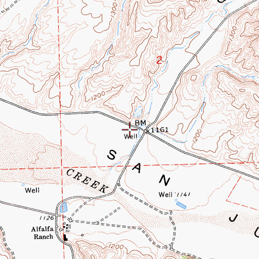 Topographic Map of Gillis Canyon, CA