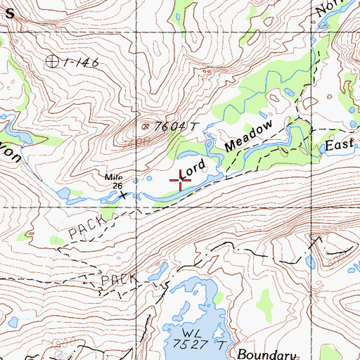 Topographic Map of Lord Meadow, CA