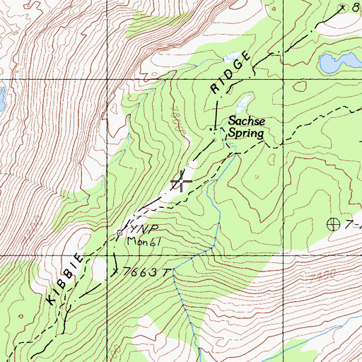 Topographic Map of Sachse Spring, CA