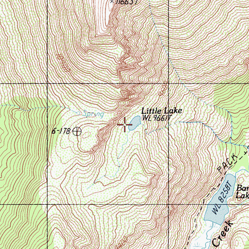 Topographic Map of Little Lake, CA