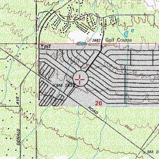 Topographic Map of Tucson Estates, AZ