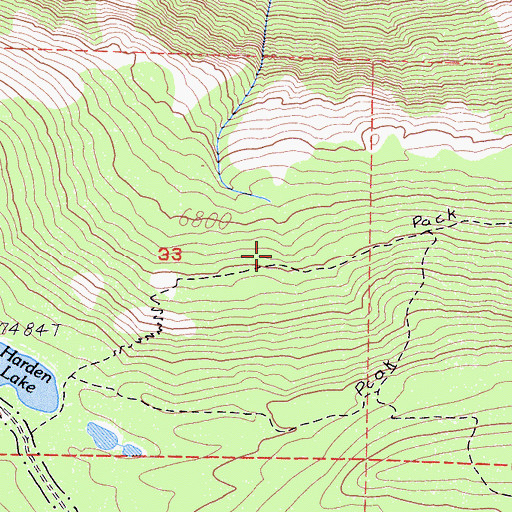 Topographic Map of Harden Gardens, CA