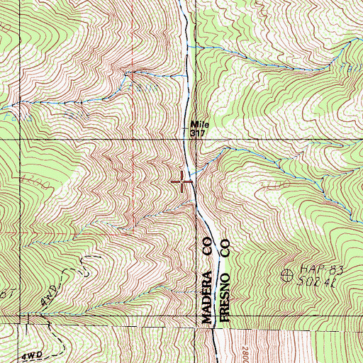 Topographic Map of Douglas Fir Creek, CA