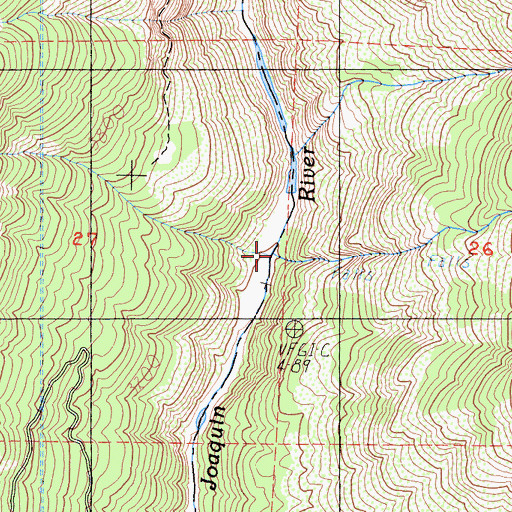 Topographic Map of Horsethief Creek, CA