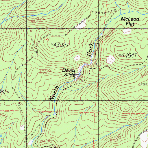 Topographic Map of Devils Slide, CA