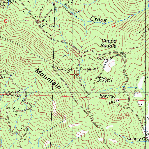 Topographic Map of Effluent Field, CA