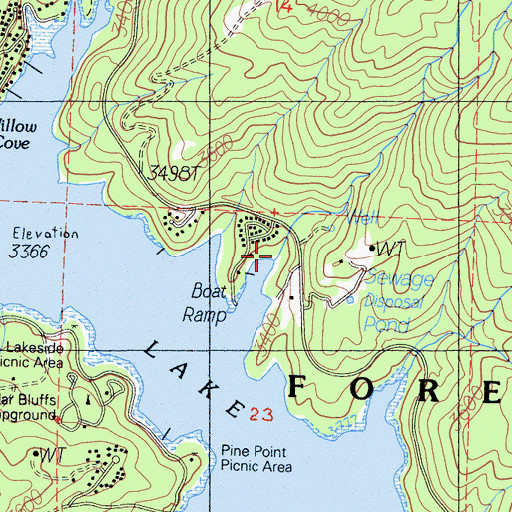 Topographic Map of Salter Creek, CA