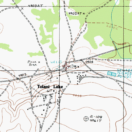 Topographic Map of Tolani Lake, AZ