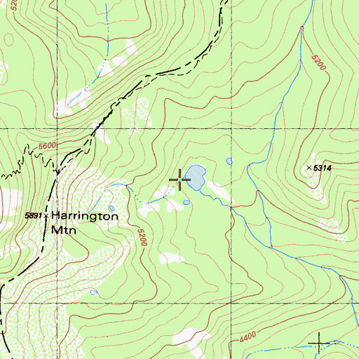 Topographic Map of Lost Spoon Lake, CA