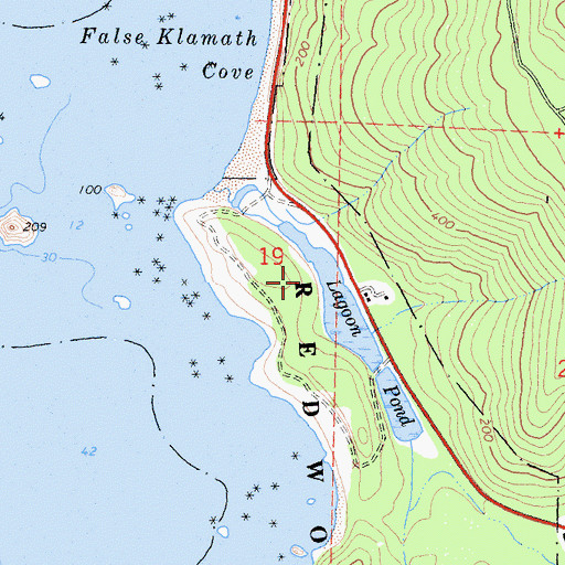 Topographic Map of Lagoon Pond, CA