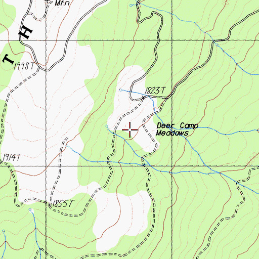 Topographic Map of Deer Camp Meadows, CA