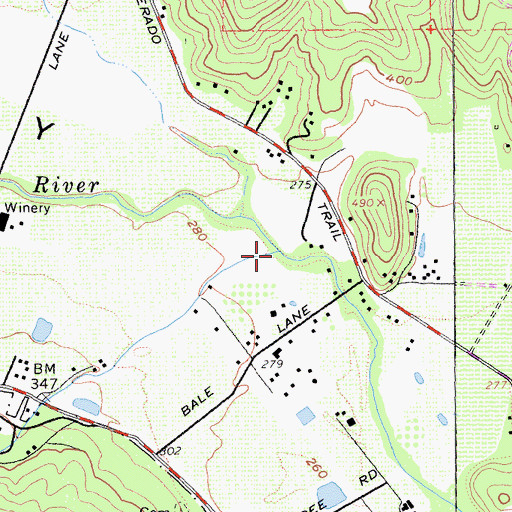 Topographic Map of Ritchey Creek, CA