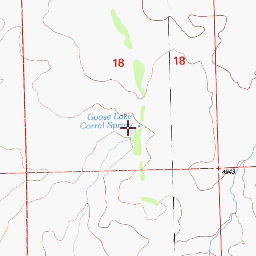 Topographic Map of Corral Spring, CA