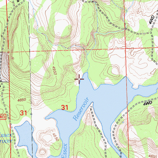 Topographic Map of Salisbury Gulch, CA