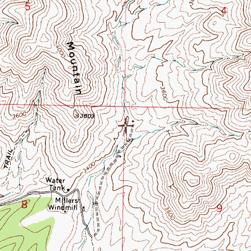 Topographic Map of Octave, AZ