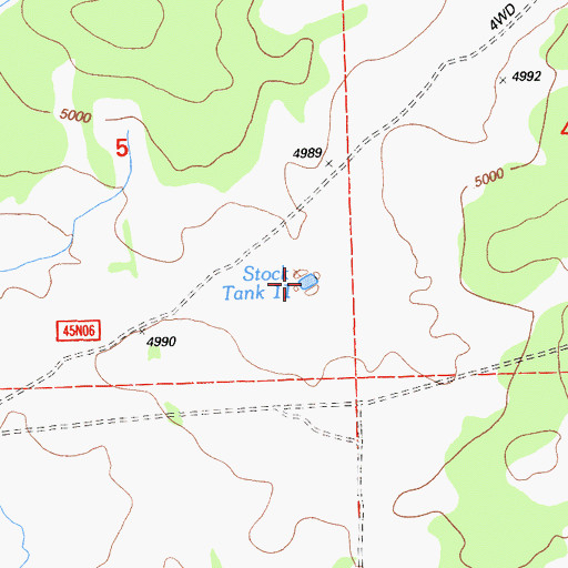 Topographic Map of Stock Tank 11, CA