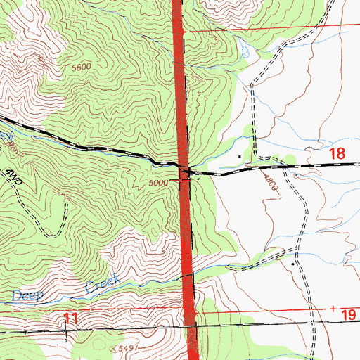 Topographic Map of Indian Cemetery, CA
