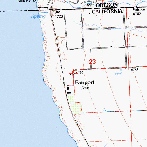 Topographic Map of Fairport, CA