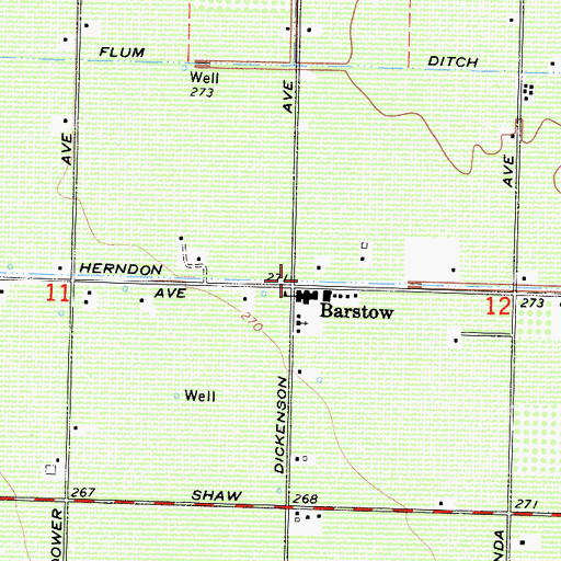 Topographic Map of Barstow, CA