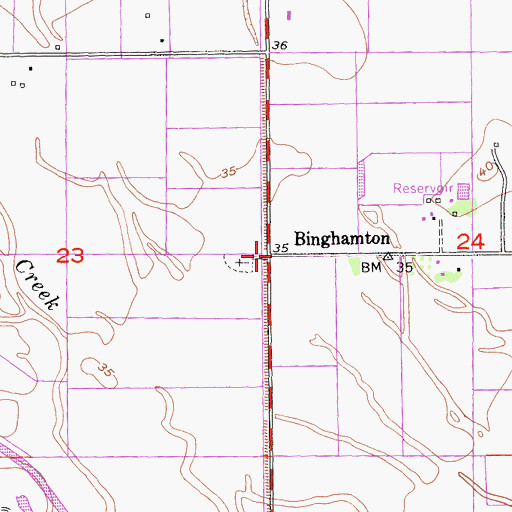 Topographic Map of Binghamton, CA