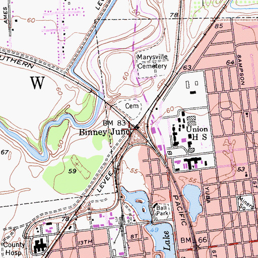 Topographic Map of Binney Junction, CA