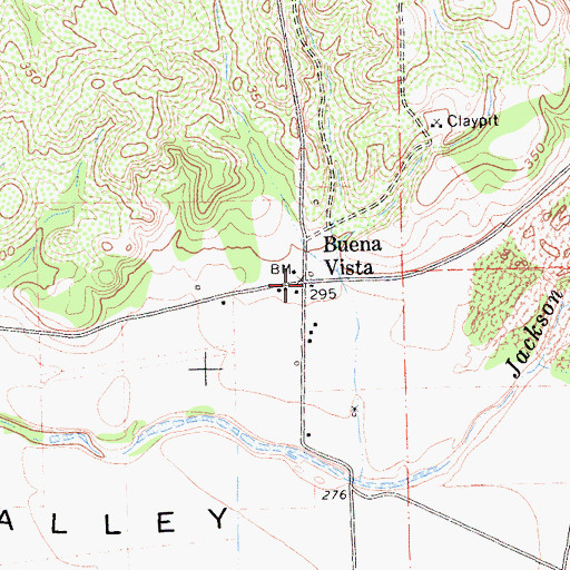 Topographic Map of Buena Vista, CA
