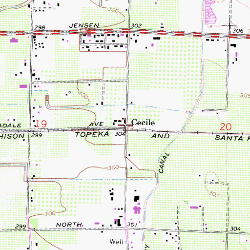Topographic Map of Cecile, CA