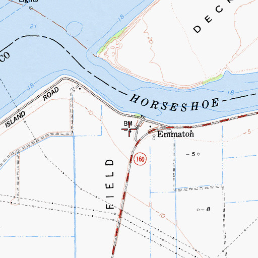 Topographic Map of Emmaton, CA